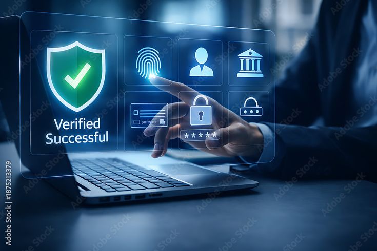 two factor authentication concept with man using laptop to log in securely and verify on smartphone, symbolizing data protection new stock illustration | adobe stock
